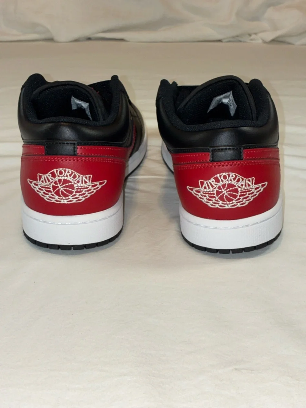 Nike Air Jordan 1 Low Black and Red Sneakers - Picture 4 of 8